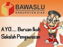 Badan Pengawas Pemilu (Bawaslu) Kabupaten Siak membuka pendaftaran Sekolah Kader Pengawasan (SKP) Pastisipatif Pemilu (foto/int)