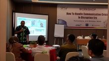 Agung Laksamana sampaikan materi strategi komunikasi krisis