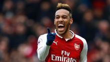 Striker Arsenal Aubameyang adu mulut dengan CEO Dortmund (foto/int)
