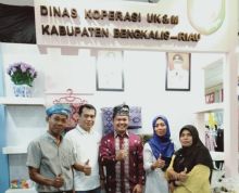 Stand Pemkab Bengkalis melalui Dinas Koperasi Usaha Mikro Kecil dan Menengah (Diskop UMKM), meraih juara 1 (foto/istimewa)