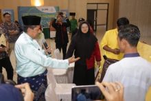 Bupati Siak Alfedri saat menghadiri lokakarya bisnis lestari (foto/lin)