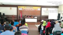 Dalam upaya pengembangan budi daya Labu Madu jenis Hana di Kabupaten  Bengkalis, Dinas Pertanian (Distan) Kabupaten Bengkalis melaksanakan sosialisasi (foto/hari)