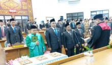Sekretariat DPRD Kota Dumai menggelar rapat paripurna pengucapan sumpah dan pelantikan pimpinan DPRD Kota Dumai (foto/bie)