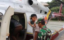 Forkopimda Inhil naik helikopter tinjau kawasan rawan Karhutla dari udara (foto/rgo)