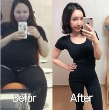 Foto Park saat masih bertubuh tambun dan setelah langsung kembali bak gadis remaja. Foto: int 