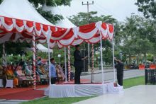 Bupati Siak, Alfedri pimpin peringatan Hari Sumpah Pemuda ke-91 di Siak (foto/lin)