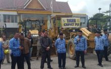 Bupati Pelalawan Harris apresiasi Dinas PUPR bentuk Tiger Cepat PU (foto/ardi)