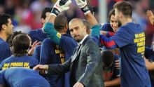 Guardiola pernah mencatat sejarah emas bersama Barcelona. Foto: int 