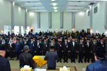 Bupati Bengkalis Amril minta pejabat menjaga amanah dan disiplin (foto/Hari)