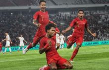 Bagus Kahfi merayakan gol yang dicetak ke gawang Korea Utara. Foto: int 