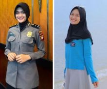 Polwan cantik Bripda Fatwa di Pontianak curi perhatian netizen (foto/int)