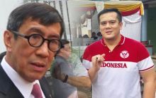 Menteri Yasonna dan anaknya Yamitema Laoly. Foto: int 