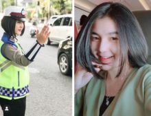 Senyuman Polantas Amelia cantik dan mempesona luluhkan netizen (foto/int)