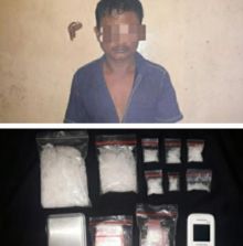 Beli sabu dari Pekanbaru mau di edarkan di Kecamatan Pinggir, Bengkalis (foto/Hari)