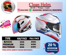 Clean Helm jasa cuci helm yang terjangkau bagi masyarakat, khususnya mahasiswa (foto/ist)