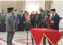 Suasana pelantikan Sekdaprov Riau