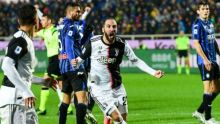 Selebrasi Gonzalo Higuain usai mencetak gol ke gawang Atalanta. Foto. Internet