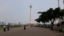 Pasca terjadinya kedakan di Monas sekitar pukul 7.10 Selasa (3/12/2019) pagi, beberapa ruas jalan di kawasan Monumen Nasional (Monas) dilakukan penutupan oleh petugas kepolisian (foto/int)