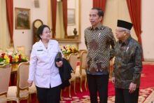 Presiden Jokowi bersama Wapres Maruf Amin dan Ketua BPIP Megawati Soekarnoputri (Sumber: Twitter Presiden Jokowi)