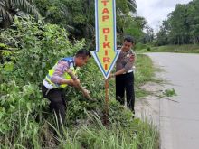 Kapolres Siak AKBP Doddy Sanjaya berserta rombongan melakukan pengecekan dan peninjauan beberapa titik di sepanjang ruas jalan dari Kecamatan Tualang, Minas dan Kandis (foto/int)