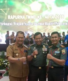 Wakil Bupati Bupati Indragiri Hilir (Inhil) Syamsuddin Uti, memenuhi undangan menghadiri Rapat Paripurna (Rapurna) TNI Manunggal Membangun Desa (foto/Rgo)