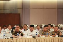 Bupati Siak Alfedri menghadiri Rapat Koordinasi (Rakor) Gubernur Riau dan Forkompinda bersama Bupati Walikota se-Provinsi Riau (foto/Lin)