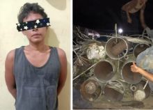 Pencuri pipa PT CPI diringkus Polisi di Bengkalis (foto/Hari)