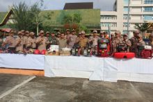 Pemerintah Daerah Kabupaten Indragiri Hilir (Inhil) menggelar apel gabungan kesiapsiagaan penanggulangan bencana alam dan mitigasi (foto/Rgo)