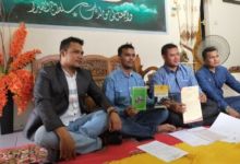 Didampingi Kuasa Hukum, Al Aziz SH MH dan rekan, ahli waris H. Azrai Jali, Muhammad Teguh Sabarullah akan somasi DPH LAMR Kabupaten Bengkalis (foto/Hari)