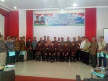 Bupati Kabupaten Kuantan Singingi Drs.H Mursini M,Si, membuka secara langsung Sosialisasi Semangat dan Nilai-Nilai Kejuangan 45 (foto/Zar)