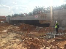 Salah satu jalur perlintasan gajah tengah dalam pembangunan tepatnya di seksi 4 daerah Kecamatan Pinggir Bengkalis. (R24/put)