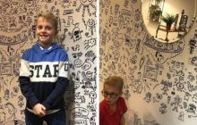 Joe yang diperbolehkan mencoret-coret dinding restoran (foto/int)