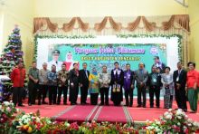 Bupati Bengkalis Amril Mukminin menghadiri Perayaan Natal Oikumene Badan Kerjasama Gereja se-Duri (foto/Hari)