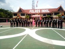 Polres Indragiri Hilir (Inhil) gelar upacara kenaikan pangkat periode pertama, bagi 99 anggotanya (foto/int)