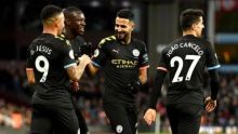 Punggawa City merayakan gol saat laga melawan Aston Villa. Foto: int 