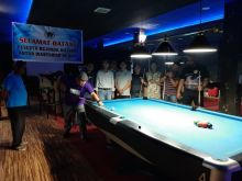  Ketua PWI Riau Buka Kejurda Biliar Antar Wartawan se-Riau 2020