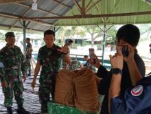 Pilot Project Pengolahan Sabut Kelapa dan Budidaya Vanili milik Kodim 0314/Inhil (foto/Rgo) 