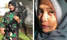 Anggota TNI AL Nur Syamsyah cantik dan memiliki senyuman yang manis (foto/int)
