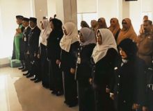 Suasana pelantikan Kepaek di aula Disdik Kota Pekanbaru