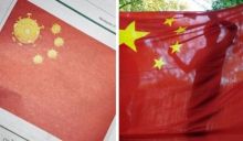 Virus Corona dijadikan gambar oleh salah satu koran lokal Denmark (foto/int)