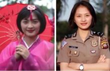 Polwan cantik Agustina mirip artis Korea Selatan (foto/int)