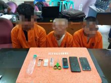 Satres Narkoba Polres Indragiri Hilir (Inhil) berhasil mengamankan tiga orang pelaku tidak pidana narkoba jenis sabu (foto/Rgo)