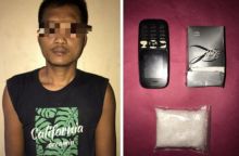 Satu orang pelaku tindak pidana narkotika jenis sabu sabu berhasil diringkus jajaran Satnarkoba Polres Bengkalis (foto/Hari)