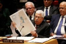 Presiden Palestina Mahmoud Abbas di hadapan sidang Dewan Keamanan PBB. Foto: int 