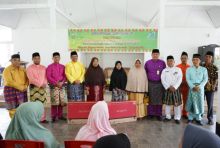 Bupati Siak Alfedri meluncurkan Bumkam Pandan Makmur kampung Empang Pandan Koto Gasib menjadi Bumkam Syariah (foto/lin)