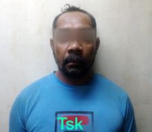 warga Simpang padang, kecamatan Bathin Solapan, kabupaten Bengkalis diringkus pihak kepolisian Satreskrim Polsek Mandau (foto/Hari)