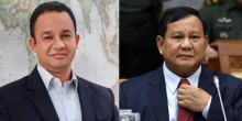 Kolase foto Prabowo -Anies