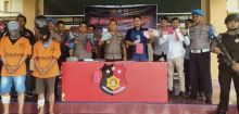 Terhitung sebanyak tiga kali beraksi, dua pelaku Pencurian dengan kekerasan (Curas) dengan modus pecah kaca, berhasil dilumpuhkan (foto/Lin)