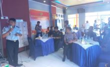 Lembaga Pemasyarakatan Lapas IIA Bengkalis menggelar tele konfrens Kaloborasi Dukung Resolusi Pemasyarakatan tahun 2020 (foto/Hari)