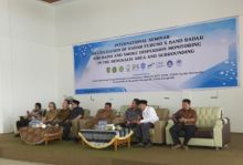 Seminar internasional pemanfaatan radar Foruno x Band monitoring curah hujan dan kabut asap di wilayah Bengkalis (foto/Hari)